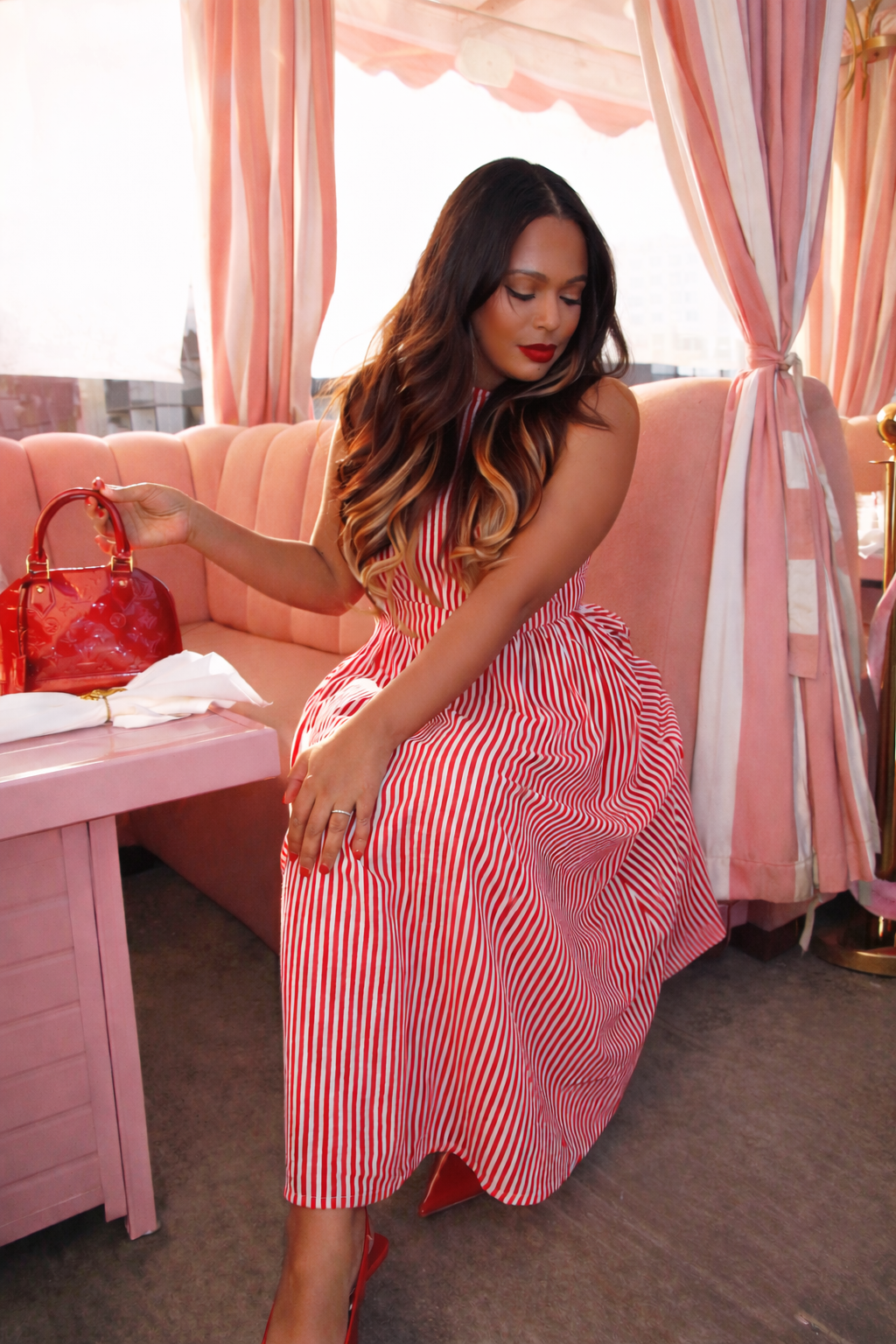 Amalfi Striped Midi Dress