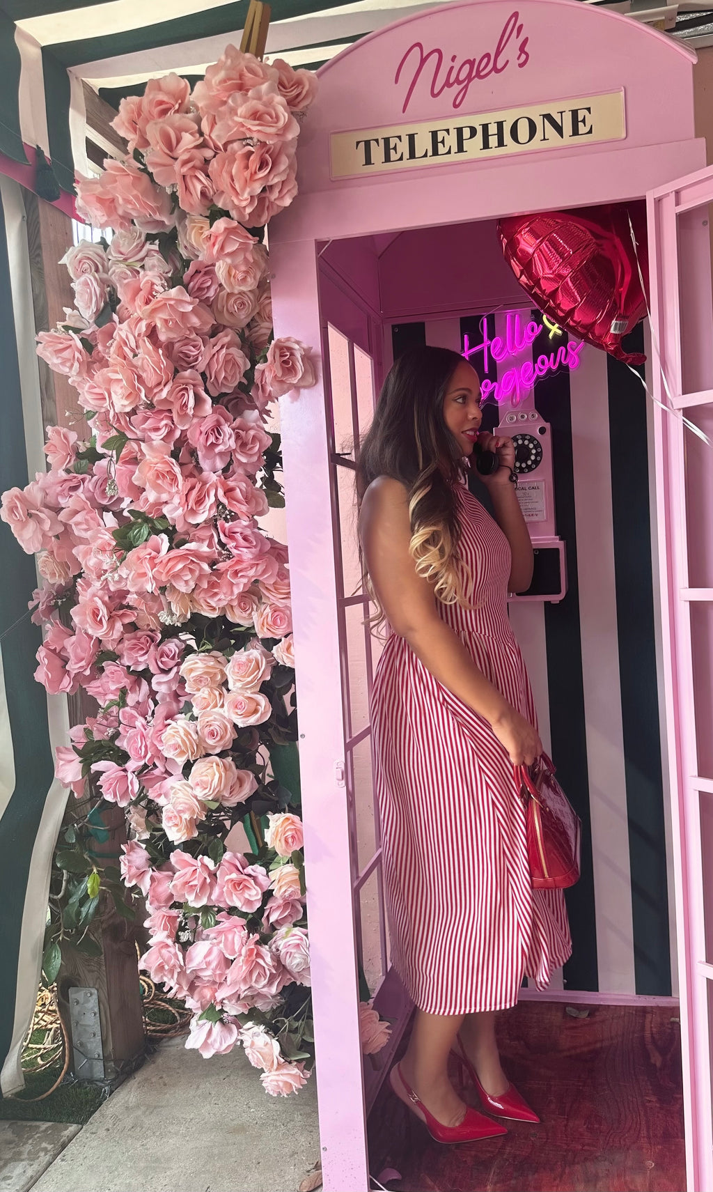 Amalfi Striped Midi Dress