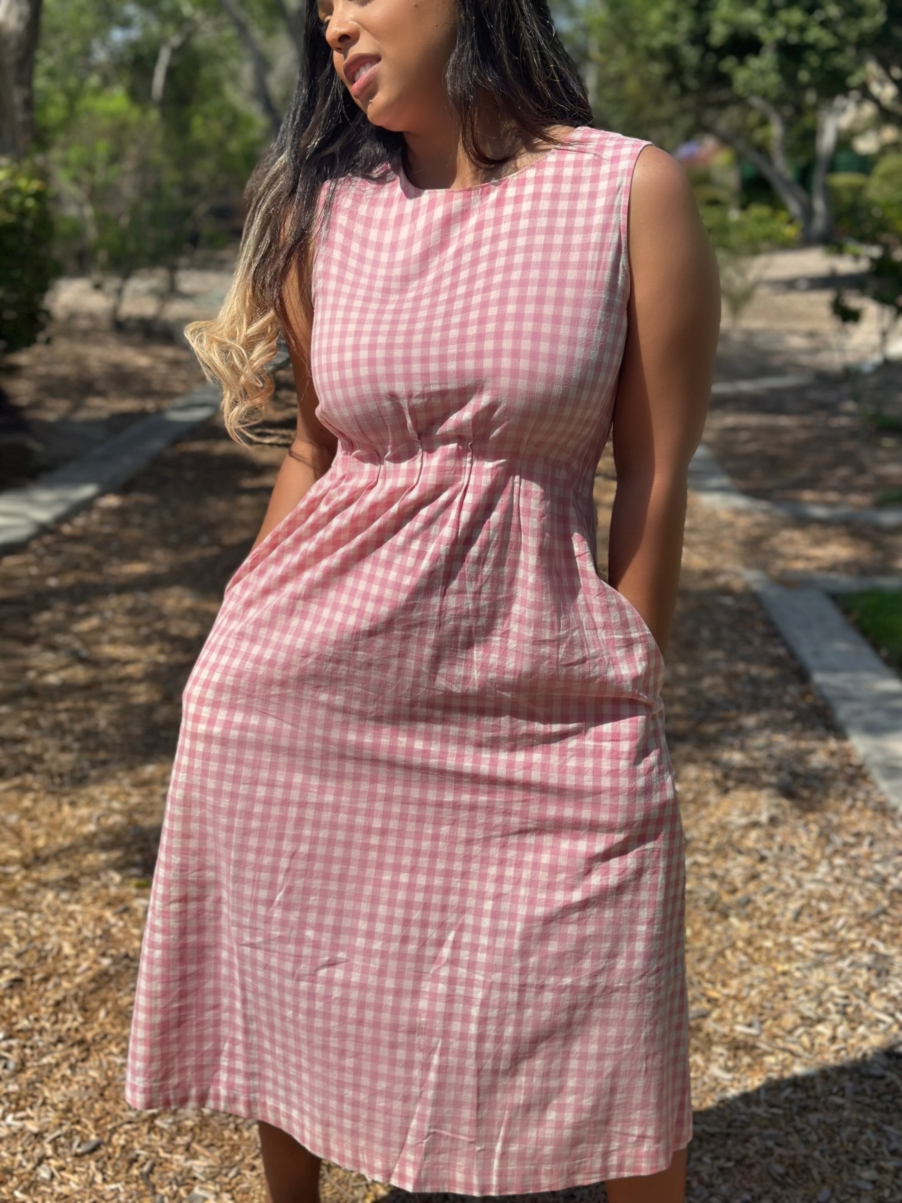 Blush Garden Midi Dress