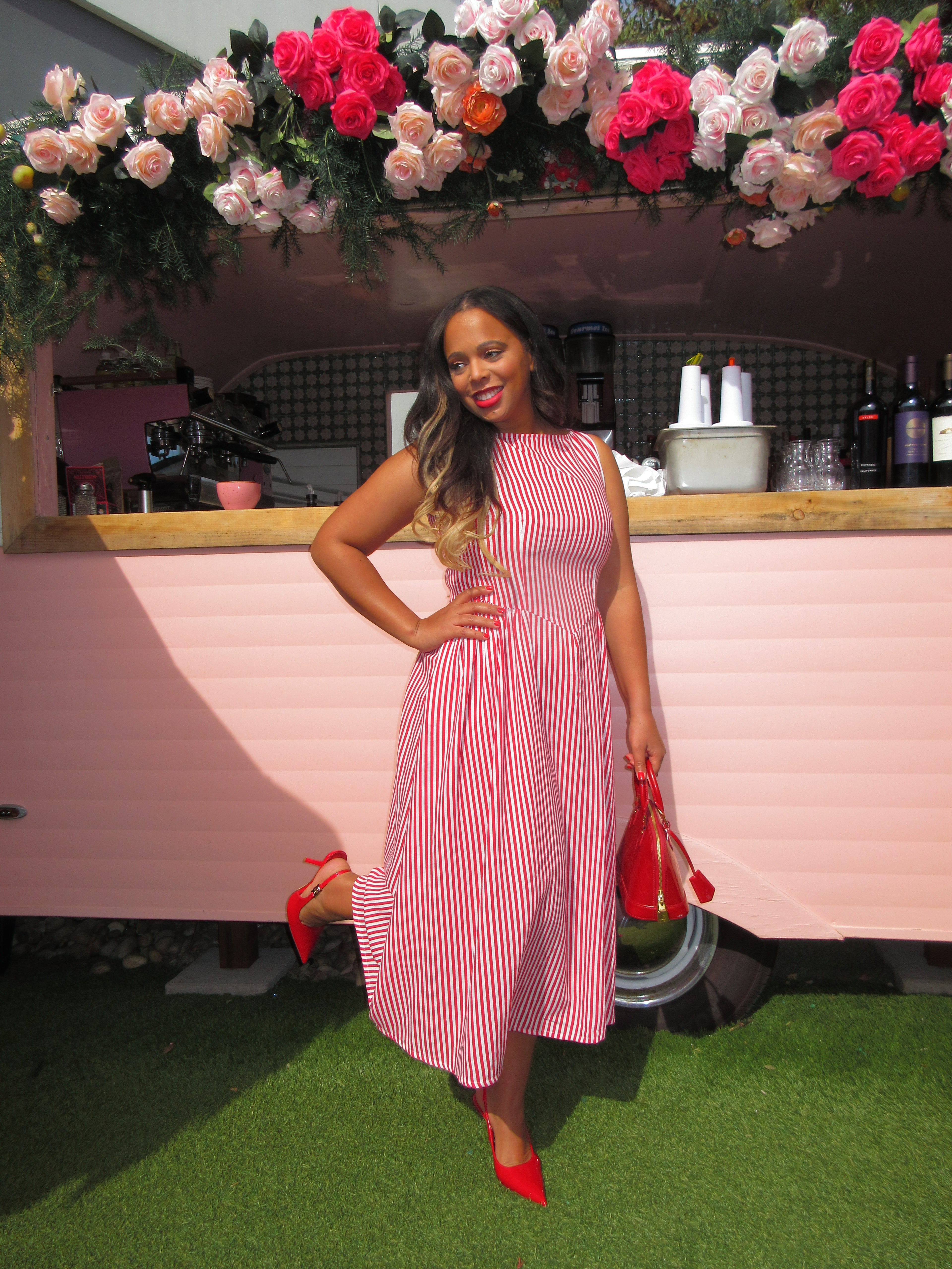 Amalfi Striped Midi Dress